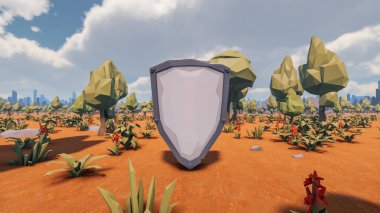 Sürdürülebilir kalkınma hedefleri, biyolojik çeşitlilik, büyüyen bir ekonomi ve ekoloji için grafiksel kaynaklar. 3B oluşturma ve düşük polyester