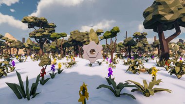 Sürdürülebilir kalkınma hedefleri için grafiksel kaynaklar biyolojik çeşitlilik büyüyen bir ekonomi ve ekoloji 3D yorumlama ve düşük polyester