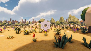 Sürdürülebilir kalkınma hedefleri için grafiksel kaynaklar biyolojik çeşitlilik büyüyen bir ekonomi ve ekoloji 3D yorumlama ve düşük polyester