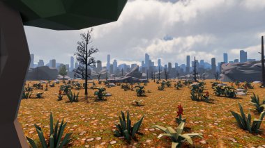 Sürdürülebilir kalkınma hedefleri, biyolojik çeşitlilik, büyüyen bir ekonomi ve ekoloji için grafiksel kaynaklar. 3B oluşturma ve düşük polyester