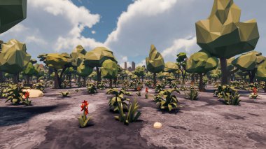 Sürdürülebilir kalkınma hedefleri, biyolojik çeşitlilik, büyüyen bir ekonomi ve ekoloji için grafiksel kaynaklar. 3B oluşturma ve düşük polyester