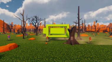 Sürdürülebilir kalkınma hedefleri için grafiksel kaynaklar biyolojik çeşitlilik büyüyen bir ekonomi ve ekoloji 3D yorumlama ve düşük polyester