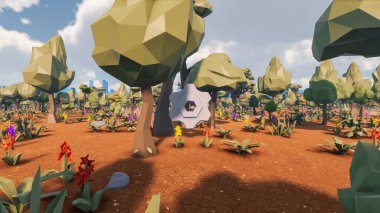 Sürdürülebilir kalkınma hedefleri için grafiksel kaynaklar biyolojik çeşitlilik büyüyen bir ekonomi ve ekoloji 3D yorumlama ve düşük polyester