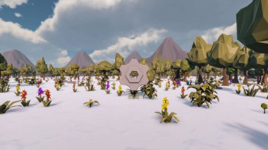 Sürdürülebilir kalkınma hedefleri için grafiksel kaynaklar biyolojik çeşitlilik büyüyen bir ekonomi ve ekoloji 3D yorumlama ve düşük polyester