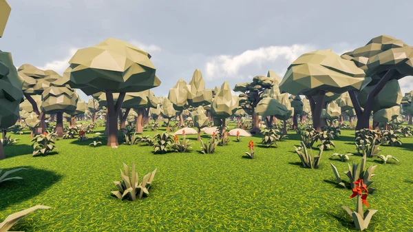 Sürdürülebilir kalkınma hedefleri, biyolojik çeşitlilik, büyüyen bir ekonomi ve ekoloji için grafiksel kaynaklar. 3B oluşturma ve düşük polyester