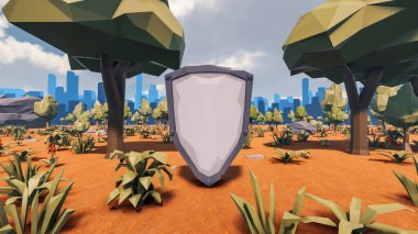 Sürdürülebilir kalkınma hedefleri, biyolojik çeşitlilik, büyüyen bir ekonomi ve ekoloji için grafiksel kaynaklar. 3B oluşturma ve düşük polyester