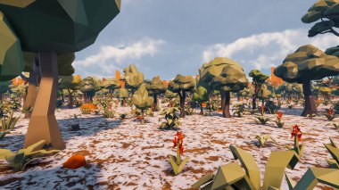 Sürdürülebilir kalkınma hedefleri, biyolojik çeşitlilik, büyüyen bir ekonomi ve ekoloji için grafiksel kaynaklar. 3B oluşturma ve düşük polyester