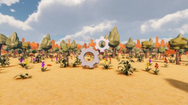 Sürdürülebilir kalkınma hedefleri için grafiksel kaynaklar biyolojik çeşitlilik büyüyen bir ekonomi ve ekoloji 3D yorumlama ve düşük polyester