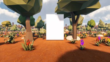 Sürdürülebilir kalkınma hedefleri için grafiksel kaynaklar biyolojik çeşitlilik büyüyen bir ekonomi ve ekoloji 3D yorumlama ve düşük polyester