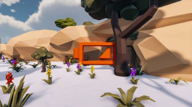 Sürdürülebilir kalkınma hedefleri için grafiksel kaynaklar biyolojik çeşitlilik büyüyen bir ekonomi ve ekoloji 3D yorumlama ve düşük polyester