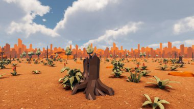 Sürdürülebilir kalkınma hedefleri, biyolojik çeşitlilik, büyüyen bir ekonomi ve ekoloji için grafiksel kaynaklar. 3B oluşturma ve düşük polyester