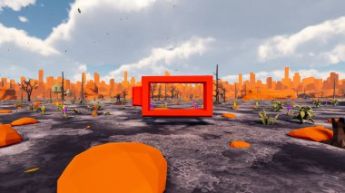 Sürdürülebilir kalkınma hedefleri için grafiksel kaynaklar biyolojik çeşitlilik büyüyen bir ekonomi ve ekoloji 3D yorumlama ve düşük polyester