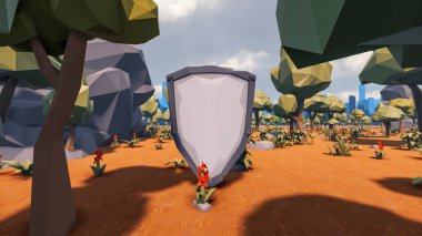 Sürdürülebilir kalkınma hedefleri, biyolojik çeşitlilik, büyüyen bir ekonomi ve ekoloji için grafiksel kaynaklar. 3B oluşturma ve düşük polyester