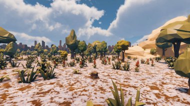 Sürdürülebilir kalkınma hedefleri, biyolojik çeşitlilik, büyüyen bir ekonomi ve ekoloji için grafiksel kaynaklar. 3B oluşturma ve düşük polyester