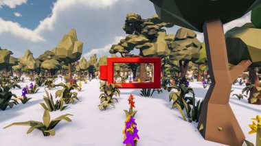 Sürdürülebilir kalkınma hedefleri için grafiksel kaynaklar biyolojik çeşitlilik büyüyen bir ekonomi ve ekoloji 3D yorumlama ve düşük polyester