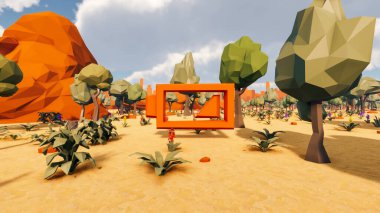 Sürdürülebilir kalkınma hedefleri için grafiksel kaynaklar biyolojik çeşitlilik büyüyen bir ekonomi ve ekoloji 3D yorumlama ve düşük polyester