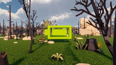 Sürdürülebilir kalkınma hedefleri için grafiksel kaynaklar biyolojik çeşitlilik büyüyen bir ekonomi ve ekoloji 3D yorumlama ve düşük polyester