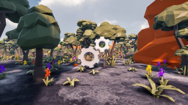 Sürdürülebilir kalkınma hedefleri için grafiksel kaynaklar biyolojik çeşitlilik büyüyen bir ekonomi ve ekoloji 3D yorumlama ve düşük polyester