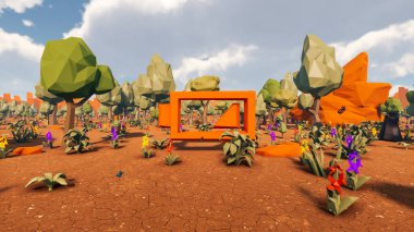 Sürdürülebilir kalkınma hedefleri için grafiksel kaynaklar biyolojik çeşitlilik büyüyen bir ekonomi ve ekoloji 3D yorumlama ve düşük polyester