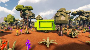 Sürdürülebilir kalkınma hedefleri için grafiksel kaynaklar biyolojik çeşitlilik büyüyen bir ekonomi ve ekoloji 3D yorumlama ve düşük polyester