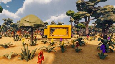 Sürdürülebilir kalkınma hedefleri için grafiksel kaynaklar biyolojik çeşitlilik büyüyen bir ekonomi ve ekoloji 3D yorumlama ve düşük polyester