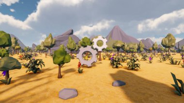 Sürdürülebilir kalkınma hedefleri için grafiksel kaynaklar biyolojik çeşitlilik büyüyen bir ekonomi ve ekoloji 3D yorumlama ve düşük polyester