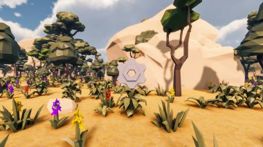 Sürdürülebilir kalkınma hedefleri için grafiksel kaynaklar biyolojik çeşitlilik büyüyen bir ekonomi ve ekoloji 3D yorumlama ve düşük polyester