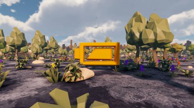 Sürdürülebilir kalkınma hedefleri için grafiksel kaynaklar biyolojik çeşitlilik büyüyen bir ekonomi ve ekoloji 3D yorumlama ve düşük polyester