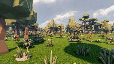 Sürdürülebilir kalkınma hedefleri, biyolojik çeşitlilik, büyüyen bir ekonomi ve ekoloji için grafiksel kaynaklar. 3B oluşturma ve düşük polyester