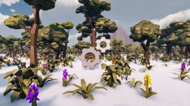 Sürdürülebilir kalkınma hedefleri için grafiksel kaynaklar biyolojik çeşitlilik büyüyen bir ekonomi ve ekoloji 3D yorumlama ve düşük polyester