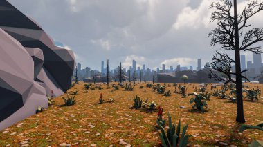 Sürdürülebilir kalkınma hedefleri, biyolojik çeşitlilik, büyüyen bir ekonomi ve ekoloji için grafiksel kaynaklar. 3B oluşturma ve düşük polyester