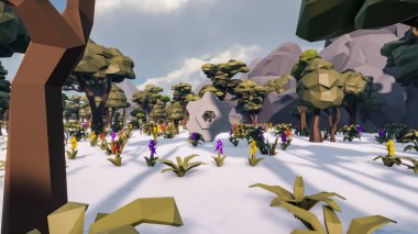 Sürdürülebilir kalkınma hedefleri için grafiksel kaynaklar biyolojik çeşitlilik büyüyen bir ekonomi ve ekoloji 3D yorumlama ve düşük polyester