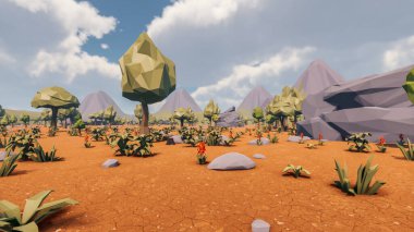 Sürdürülebilir kalkınma hedefleri, biyolojik çeşitlilik, büyüyen bir ekonomi ve ekoloji için grafiksel kaynaklar. 3B oluşturma ve düşük polyester