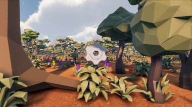 Sürdürülebilir kalkınma hedefleri için grafiksel kaynaklar biyolojik çeşitlilik büyüyen bir ekonomi ve ekoloji 3D yorumlama ve düşük polyester