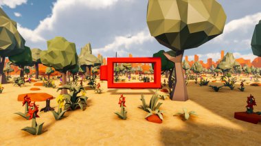 Sürdürülebilir kalkınma hedefleri için grafiksel kaynaklar biyolojik çeşitlilik büyüyen bir ekonomi ve ekoloji 3D yorumlama ve düşük polyester