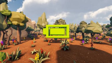 Sürdürülebilir kalkınma hedefleri için grafiksel kaynaklar biyolojik çeşitlilik büyüyen bir ekonomi ve ekoloji 3D yorumlama ve düşük polyester