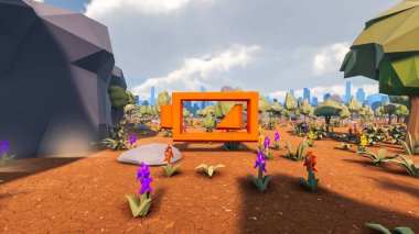 Sürdürülebilir kalkınma hedefleri için grafiksel kaynaklar biyolojik çeşitlilik büyüyen bir ekonomi ve ekoloji 3D yorumlama ve düşük polyester