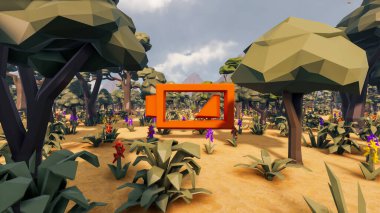 Sürdürülebilir kalkınma hedefleri için grafiksel kaynaklar biyolojik çeşitlilik büyüyen bir ekonomi ve ekoloji 3D yorumlama ve düşük polyester