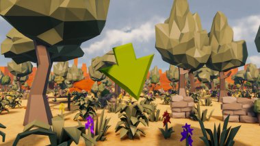 Sürdürülebilir kalkınma hedefleri için grafiksel kaynaklar biyolojik çeşitlilik büyüyen bir ekonomi ve ekoloji 3D yorumlama ve düşük polyester