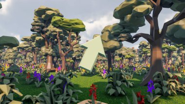 Sürdürülebilir kalkınma hedefleri için grafiksel kaynaklar biyolojik çeşitlilik büyüyen bir ekonomi ve ekoloji 3D yorumlama ve düşük polyester