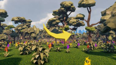 Sürdürülebilir kalkınma hedefleri için grafiksel kaynaklar biyolojik çeşitlilik büyüyen bir ekonomi ve ekoloji 3D yorumlama ve düşük polyester