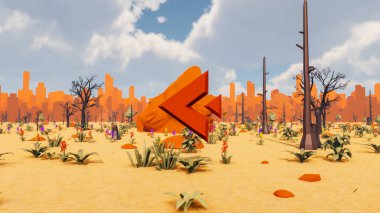 Sürdürülebilir kalkınma hedefleri için grafiksel kaynaklar biyolojik çeşitlilik büyüyen bir ekonomi ve ekoloji 3D yorumlama ve düşük polyester