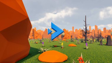 Sürdürülebilir kalkınma hedefleri için grafiksel kaynaklar biyolojik çeşitlilik büyüyen bir ekonomi ve ekoloji 3D yorumlama ve düşük polyester