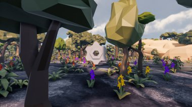 Sürdürülebilir kalkınma hedefleri için grafiksel kaynaklar biyolojik çeşitlilik büyüyen bir ekonomi ve ekoloji 3D yorumlama ve düşük polyester