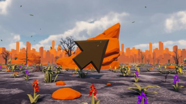 Sürdürülebilir kalkınma hedefleri için grafiksel kaynaklar biyolojik çeşitlilik büyüyen bir ekonomi ve ekoloji 3D yorumlama ve düşük polyester