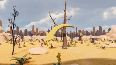 Sürdürülebilir kalkınma hedefleri için grafiksel kaynaklar biyolojik çeşitlilik büyüyen bir ekonomi ve ekoloji 3D yorumlama ve düşük polyester