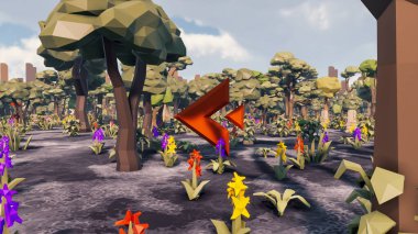 Sürdürülebilir kalkınma hedefleri için grafiksel kaynaklar biyolojik çeşitlilik büyüyen bir ekonomi ve ekoloji 3D yorumlama ve düşük polyester