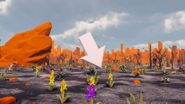 Sürdürülebilir kalkınma hedefleri için grafiksel kaynaklar biyolojik çeşitlilik büyüyen bir ekonomi ve ekoloji 3D yorumlama ve düşük polyester