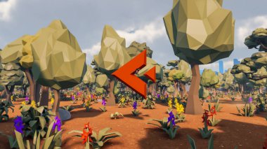 Sürdürülebilir kalkınma hedefleri için grafiksel kaynaklar biyolojik çeşitlilik büyüyen bir ekonomi ve ekoloji 3D yorumlama ve düşük polyester