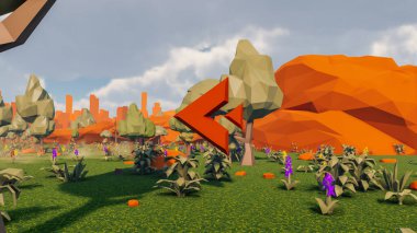 Sürdürülebilir kalkınma hedefleri için grafiksel kaynaklar biyolojik çeşitlilik büyüyen bir ekonomi ve ekoloji 3D yorumlama ve düşük polyester